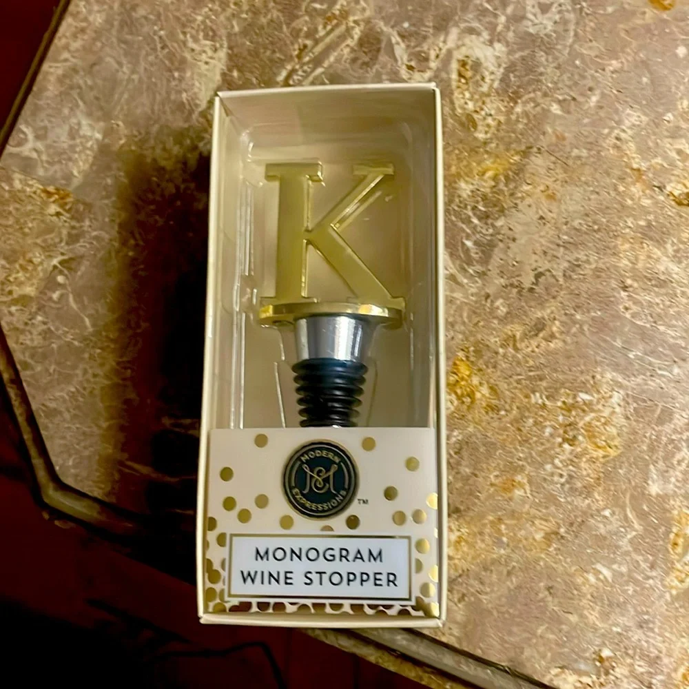 Wine Stopper Monogram “K”